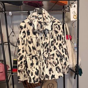 Leopard Print Utility Jacket